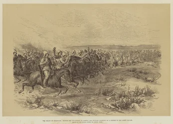 Le secours de Khartoum, test de la stabilité des chameaux, charge des 19e Hussards par un coin de la place des chameaux